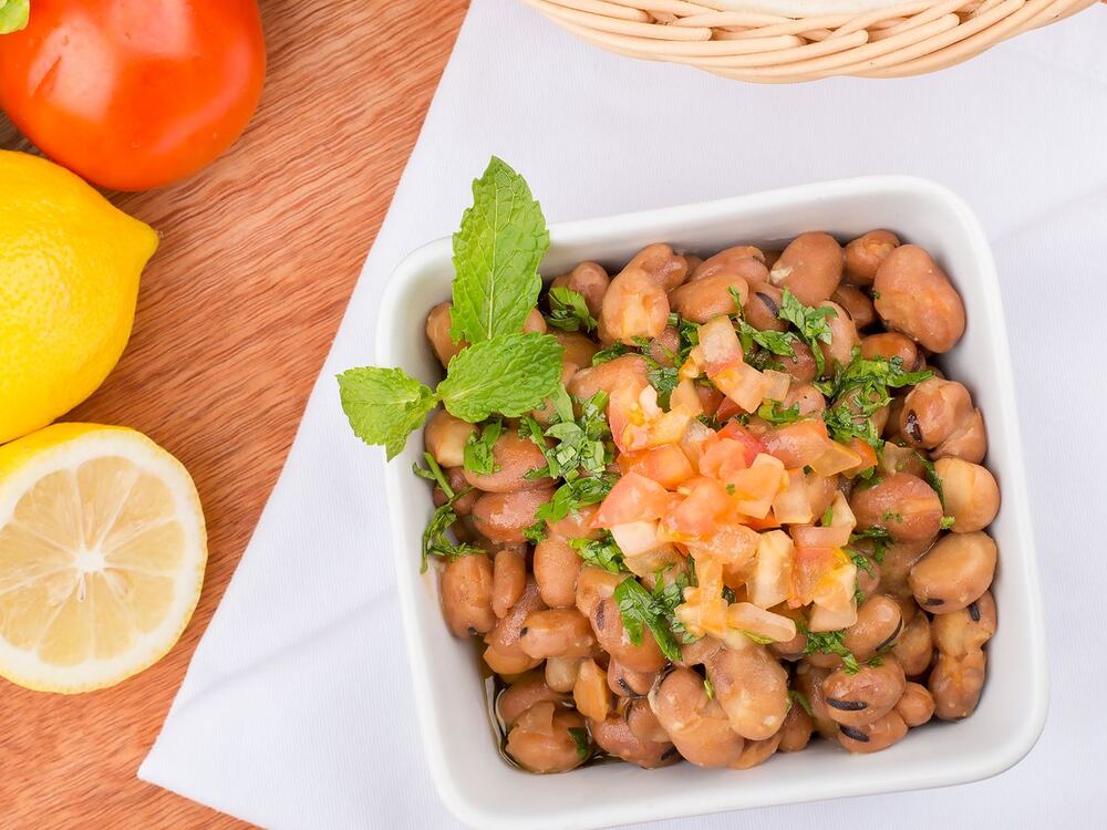 فول بالزيت الحار